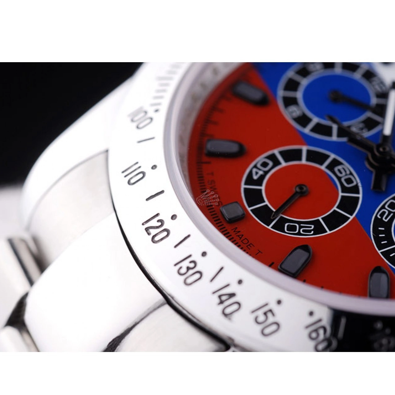 MiroTime 0730 Rolex Cosmograph Daytona Silver Bracelet Russian Flag Dial 7473